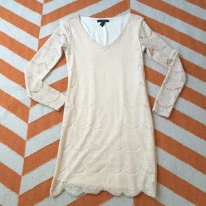 Beautiful cream lace bodycon dress